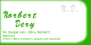 norbert dery business card